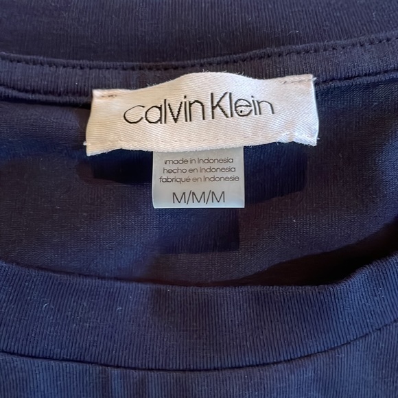 Calvin Klein T-Shirt Dress, Navy- Medium NWT - Picture 2 of 5
